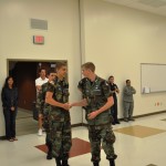 Cadet Joshua Block is promoted to Cadet Chief Master Sergeant